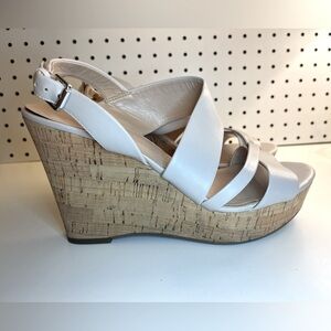 Franco Sarto Seneca Wedge Cork Heeled Sandal Slingback
